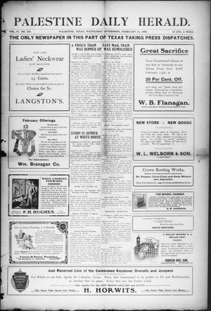 Palestine Daily Herald (Palestine, Tex), Vol. 4, No. 185, Ed. 1, Wednesday, February 14, 1906