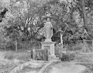 [La Lomita Mission, (West elevation (statue in rear))]
