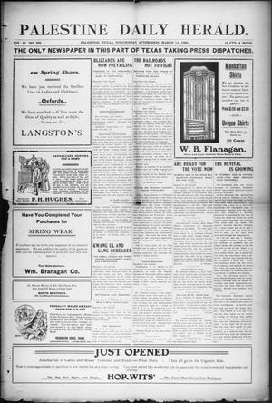 Palestine Daily Herald (Palestine, Tex), Vol. 4, No. 209, Ed. 1, Wednesday, March 14, 1906
