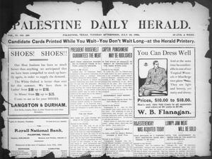 Palestine Daily Herald (Palestine, Tex), Vol. 4, No. 309, Ed. 1, Tuesday, July 10, 1906