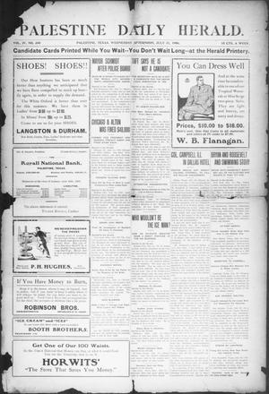 Palestine Daily Herald (Palestine, Tex), Vol. 4, No. 310, Ed. 1, Wednesday, July 11, 1906