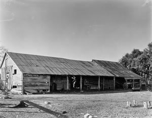 [Valtin Furhrmann Homestead, (Southeast oblique of pens (Log structure and fachwerk within))]