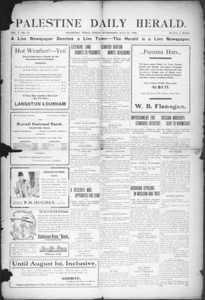 Palestine Daily Herald (Palestine, Tex), Vol. 5, No. 12, Ed. 1, Friday, July 27, 1906