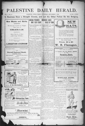 Palestine Daily Herald (Palestine, Tex), Vol. 5, No. 47, Ed. 1, Friday, September 7, 1906