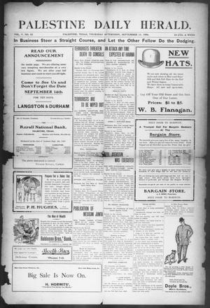 Palestine Daily Herald (Palestine, Tex), Vol. 5, No. 52, Ed. 1, Thursday, September 13, 1906