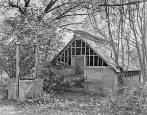 [Moffet-Cox House, (Well and greenhouse Northwest oblique)]