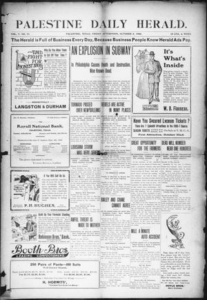 Palestine Daily Herald (Palestine, Tex), Vol. 5, No. 71, Ed. 1, Friday, October 5, 1906