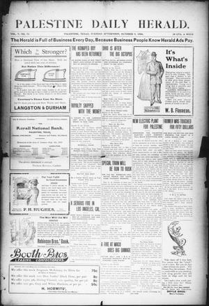 Palestine Daily Herald (Palestine, Tex), Vol. 5, No. 74, Ed. 1, Tuesday, October 9, 1906