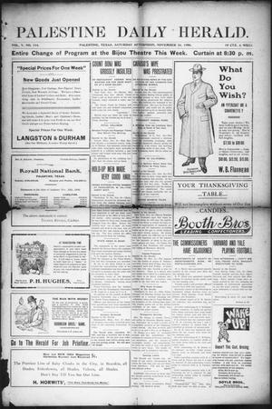 Palestine Daily Herald (Palestine, Tex), Vol. 5, No. 114, Ed. 1, Saturday, November 24, 1906