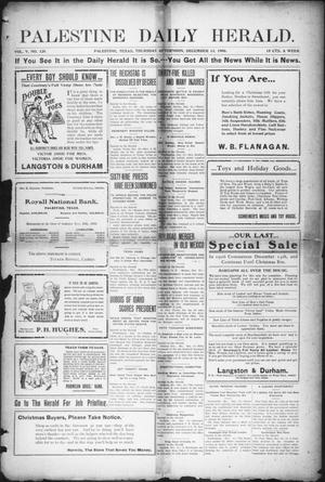 Palestine Daily Herald (Palestine, Tex), Vol. 5, No. 129, Ed. 1, Thursday, December 13, 1906