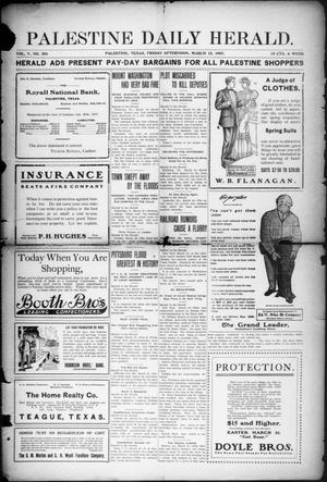 Palestine Daily Herald (Palestine, Tex), Vol. 5, No. 206, Ed. 1, Friday, March 15, 1907