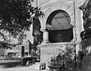 Primary view of object titled '[Ellis County Courthouse, (Detail Southeast porch)]'.