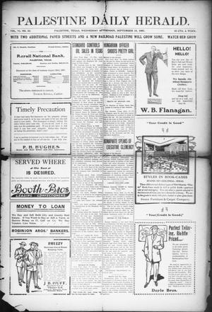 Palestine Daily Herald (Palestine, Tex), Vol. 6, No. 52, Ed. 1, Wednesday, September 18, 1907