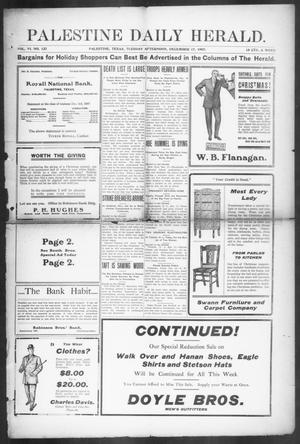 Palestine Daily Herald (Palestine, Tex), Vol. 6, No. 127, Ed. 1, Tuesday, December 17, 1907