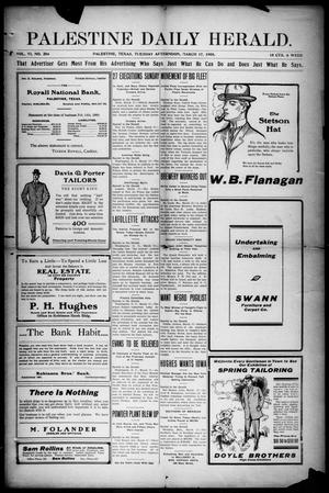 Palestine Daily Herald (Palestine, Tex), Vol. 6, No. 204, Ed. 1, Tuesday, March 17, 1908