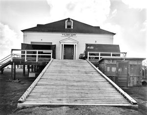 Primary view of object titled '[U.S. Coastguard Station, (Northeast elevation-boathouse)]'.