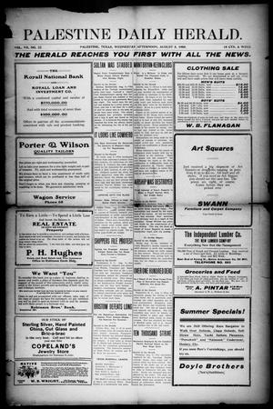 Palestine Daily Herald (Palestine, Tex), Vol. 7, No. 22, Ed. 1, Wednesday, August 5, 1908