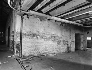 [Foundry Building (Continental Gin Complex), (Room 108 - East wall oblique with opening at right to room 107)]