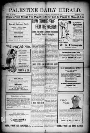 Palestine Daily Herald (Palestine, Tex), Vol. 7, No. 60, Ed. 1, Tuesday, September 22, 1908