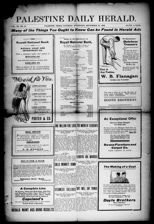 Palestine Daily Herald (Palestine, Tex), Vol. 7, No. 64, Ed. 1, Saturday, September 26, 1908