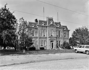 Primary view of object titled '[Concho County Courthouse, (Southwest oblique)]'.