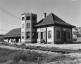 Primary view of [Burlington-Rock Island Railroad Depot, (Southeast oblique)]
