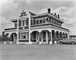 [Depot, (West oblique showing, main facade of Marshall Depot)]