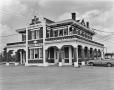 Photograph: [Depot, (West oblique showing, main facade of Marshall Depot)]
