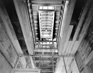 Primary view of object titled '[P.A. Smith Hotel, (Second floor looking into light well)]'.