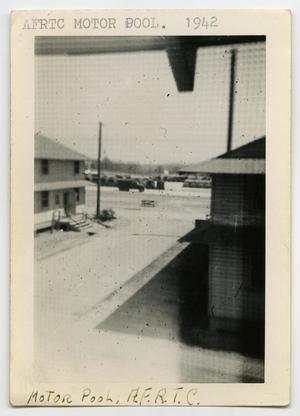 Primary view of object titled '[Photograph of a Motor Pool at Fort Knox]'.