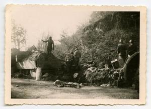 Primary view of [Five Soldiers Examining Ruins]