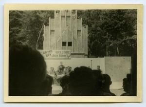 Primary view of object titled '[Photograph of Jack Benny's USO Show]'.
