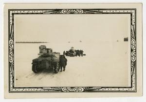 Primary view of object titled '[Two Tanks in The Snow]'.