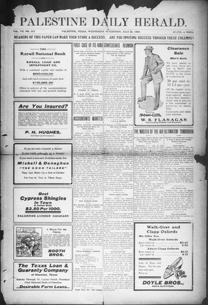 Palestine Daily Herald (Palestine, Tex), Vol. 7, No. 312, Ed. 1, Wednesday, July 28, 1909