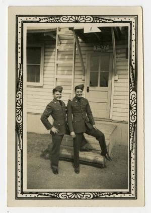 [Two Uniformed Soldiers on Steps]
