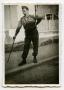 Photograph: [A Soldier Walking Using a Cane]