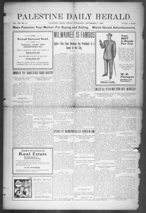 Palestine Daily Herald (Palestine, Tex), Vol. 8, No. 43, Ed. 1, Friday, September 17, 1909