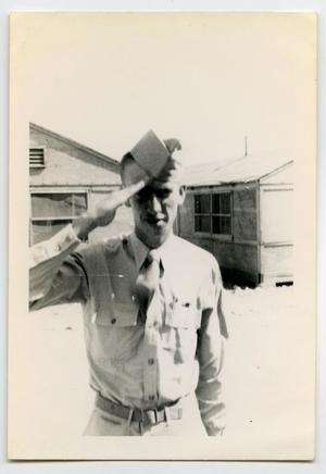 [Photograph of Saluting Soldier]