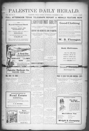 Palestine Daily Herald (Palestine, Tex), Vol. 8, No. 94, Ed. 1, Tuesday, November 16, 1909