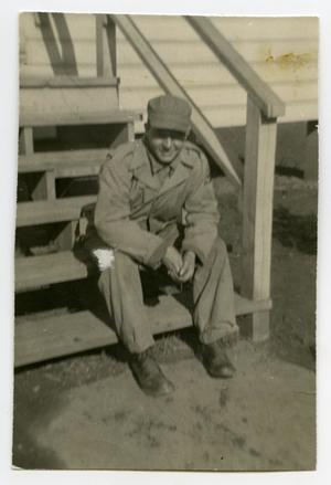 [A Soldier Sitting on the Stairs]