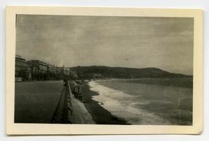Primary view of object titled '[Photograph of a Road Next to a Beach]'.