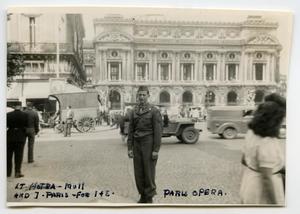 [A Soldier Standing in a Parisian Street]