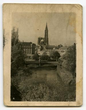 Primary view of object titled '[A Cathedral in Strasbourg, France]'.