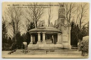 [Postcard of War Monument in France]
