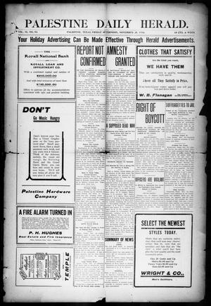 Palestine Daily Herald (Palestine, Tex), Vol. 9, No. 93, Ed. 1, Friday, November 25, 1910