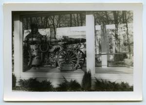 Primary view of object titled '[Museum Display of an Old Fire Engine]'.