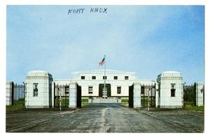 Primary view of object titled '[Postcard of Fort Knox]'.
