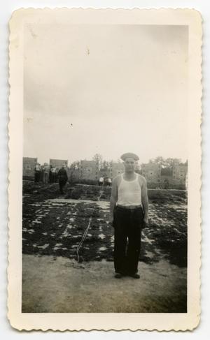 Primary view of object titled '[Photograph of a Soldier at a Firing Range]'.