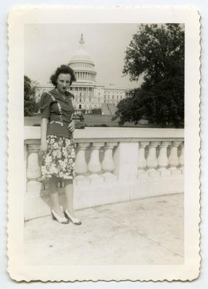 [Photograph of a Lady near the U.S. Capitol Building]