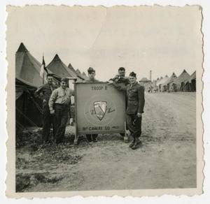 [Photograph of Soldiers in Tent Encampment]